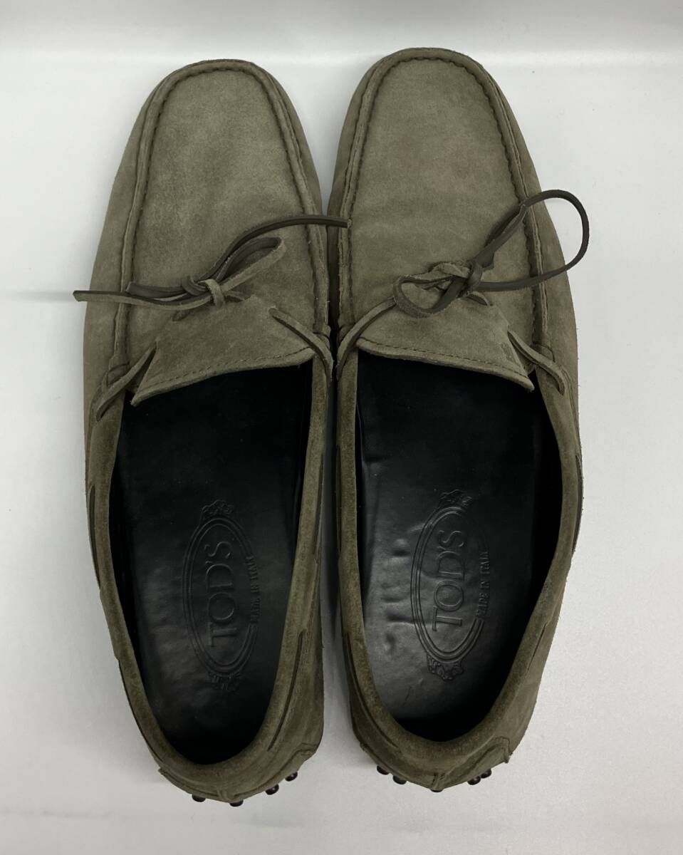  TOD S トッズ スエード ドライビングシューズ カーキ デッキシューズ サイズ表記10 イタリア製 その他 靴