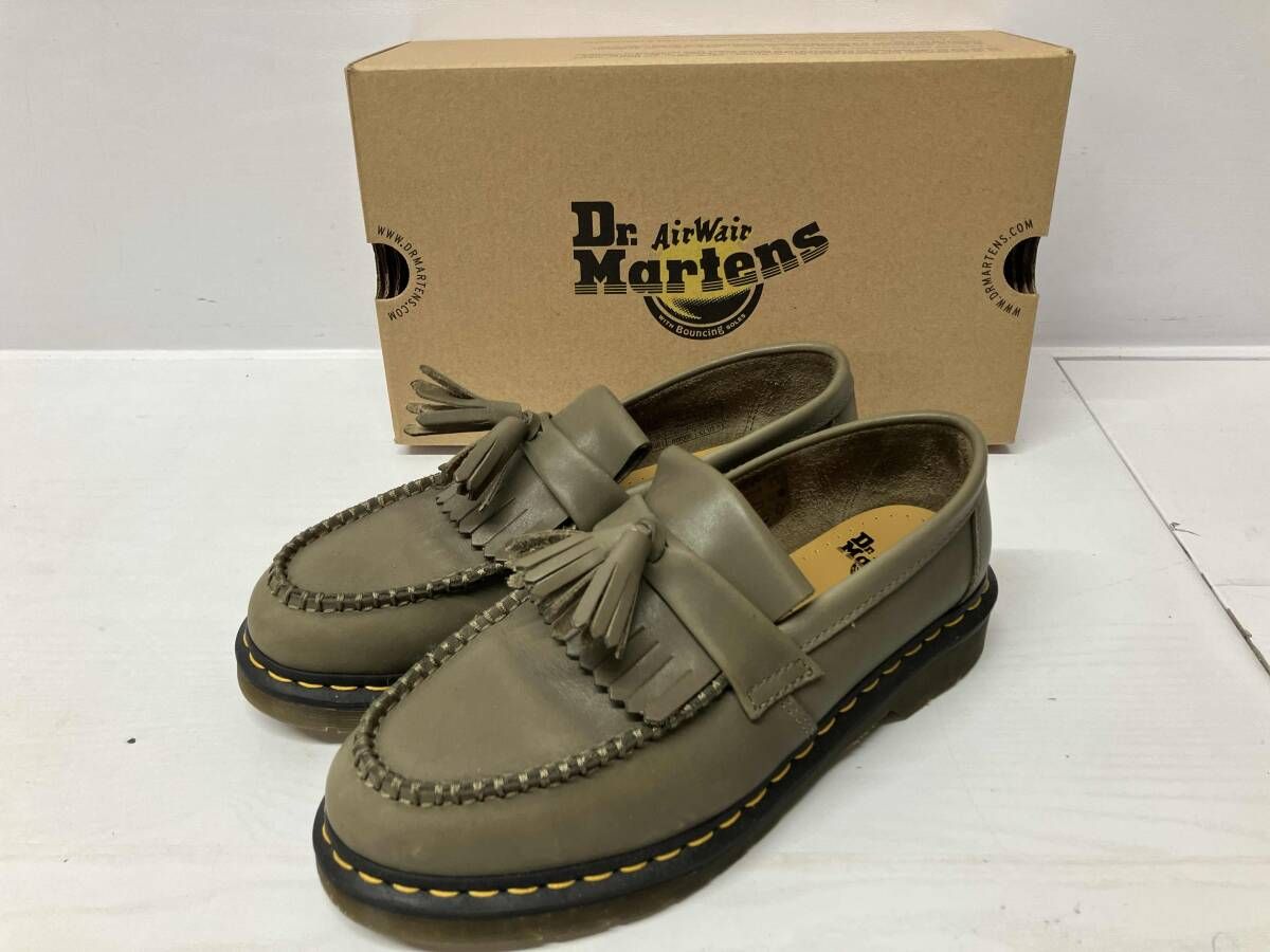 Dr.Martens ドクターマーチン Adrian YS エイドリアン タッセルローファー OLIVE オリーブ色 カーキ サイズ7 26 cm相当 通年
