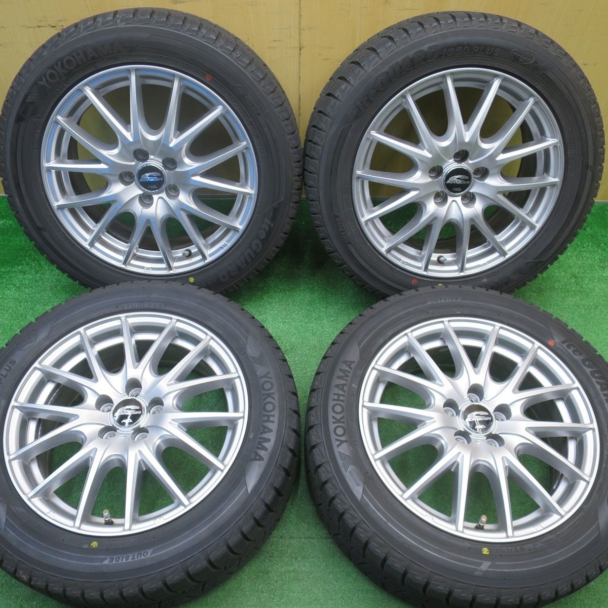 バリ溝 キレイ 9 5分 BRZ 86 等 205 55 R 16 スタッドレス ヨコハマ アイスガード iG 50 プラス シュナイダー 16インチ PCD 100 5 H ス