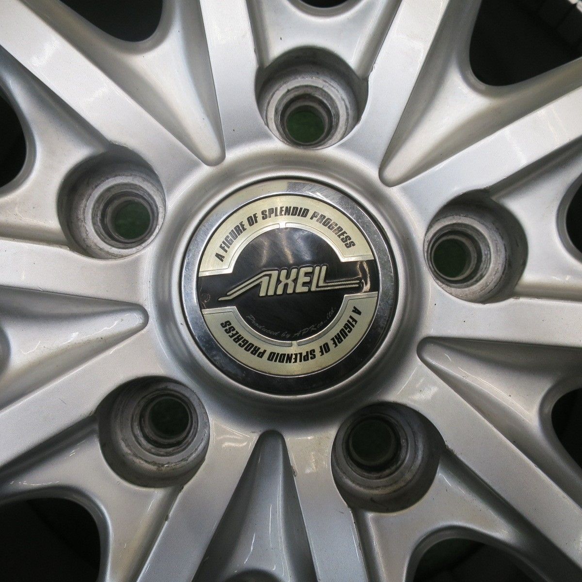  バリ溝 24年 キレイ ほぼ10分 スタッドレス 195 65 R 15 ダンロップ ウインターマックス WM 02 AXEL アクセル 15インチ PCD 114 3 5 H ス 15インチ タイヤ ホイールセット