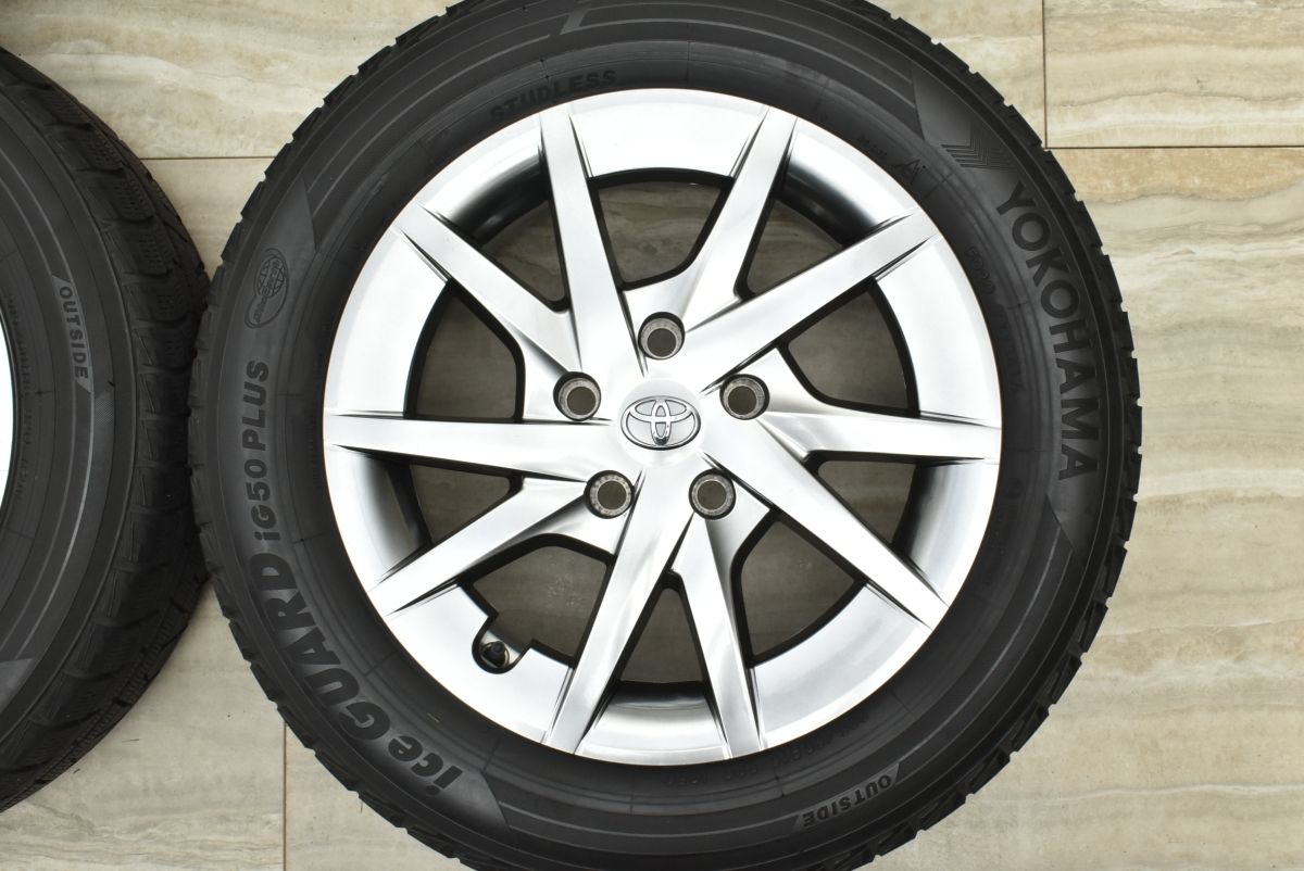  交換用に トヨタ プリウスα S チューンブラック 16 in 6 5 J 39 PCD 114 3 ヨコハマ アイスガード iG 50プラス 205 60 R 16インチ タイヤ ホイールセット