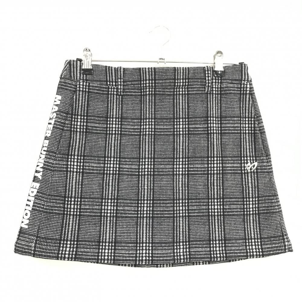 超 マスターバニー スカート 黒 白 グレンチェック 裏起毛 レディース 1 M ゴルフウェア MASTER BUNNY EDITION