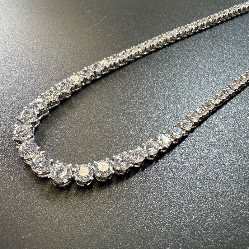 シルバー925 テニスチェーン ネックレス Jロゴ GT-W 3