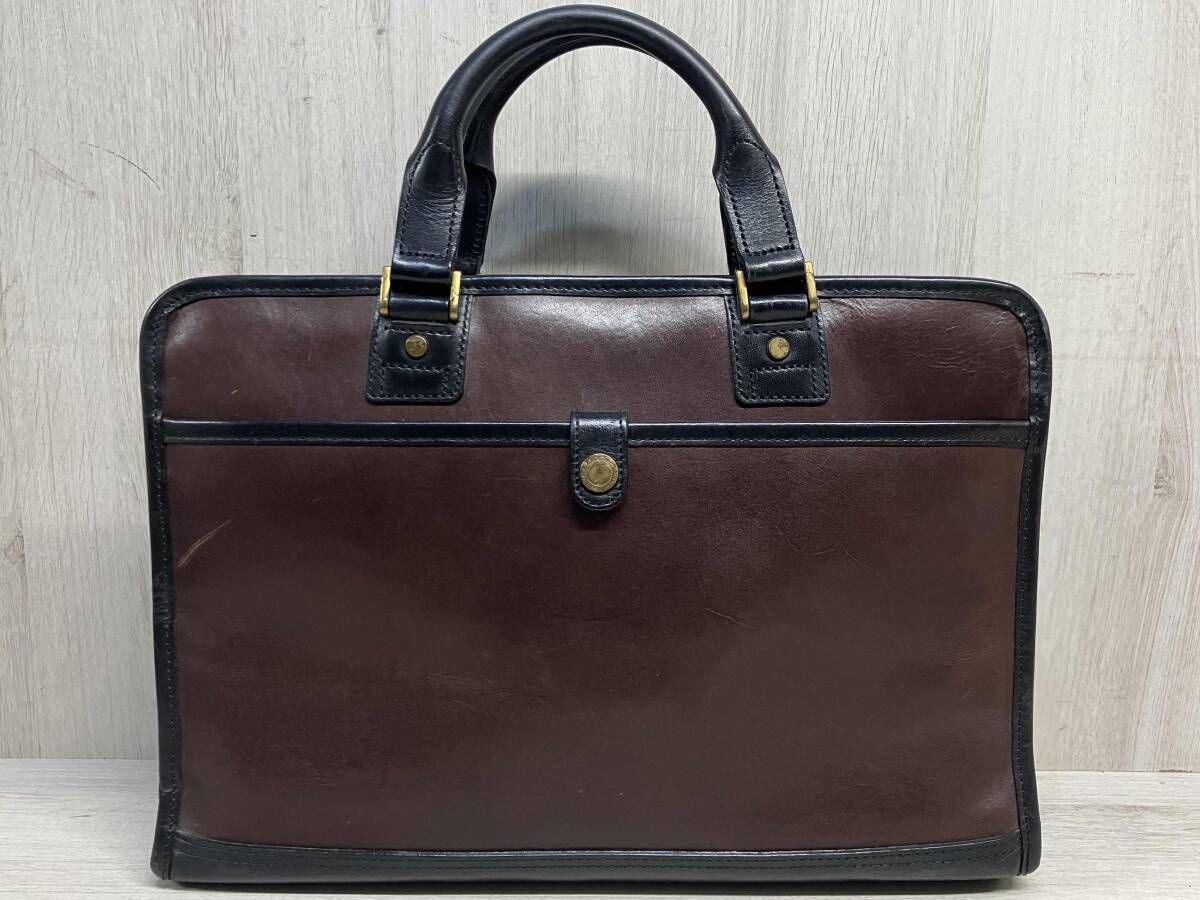 master-piece 本革 レザー ビジネスバッグ マスターピース かばん 鞄 ブラウン ショルダーストラップ メンズ
