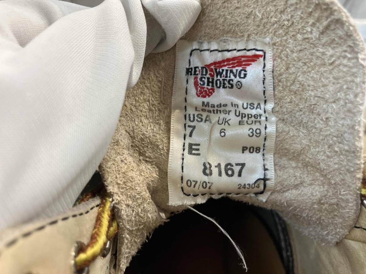 RED WING レッドウィング ブーツ 8167 スエード JP 25cm USA 7インチ