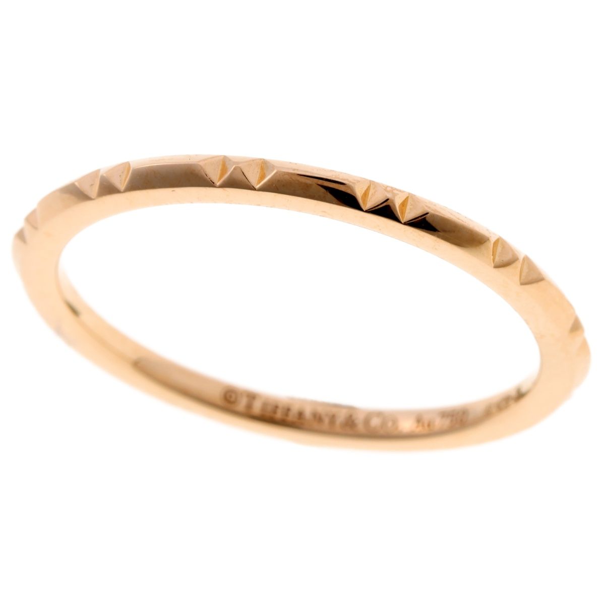 ティファニー TIFFANY Co トゥルー バンド リング 750 K 18 PG ピンクゴールド J 159550