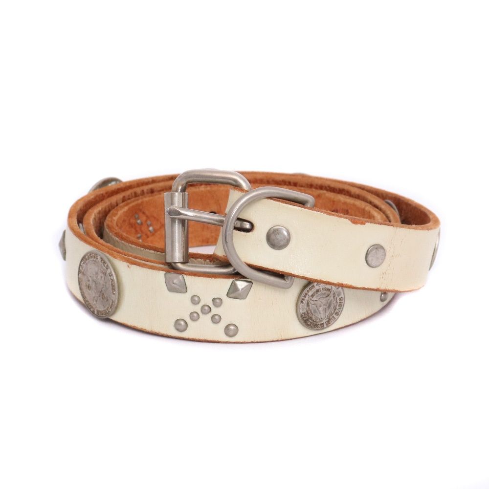 BACKBONE HTC スタッズコインベルト ホワイト