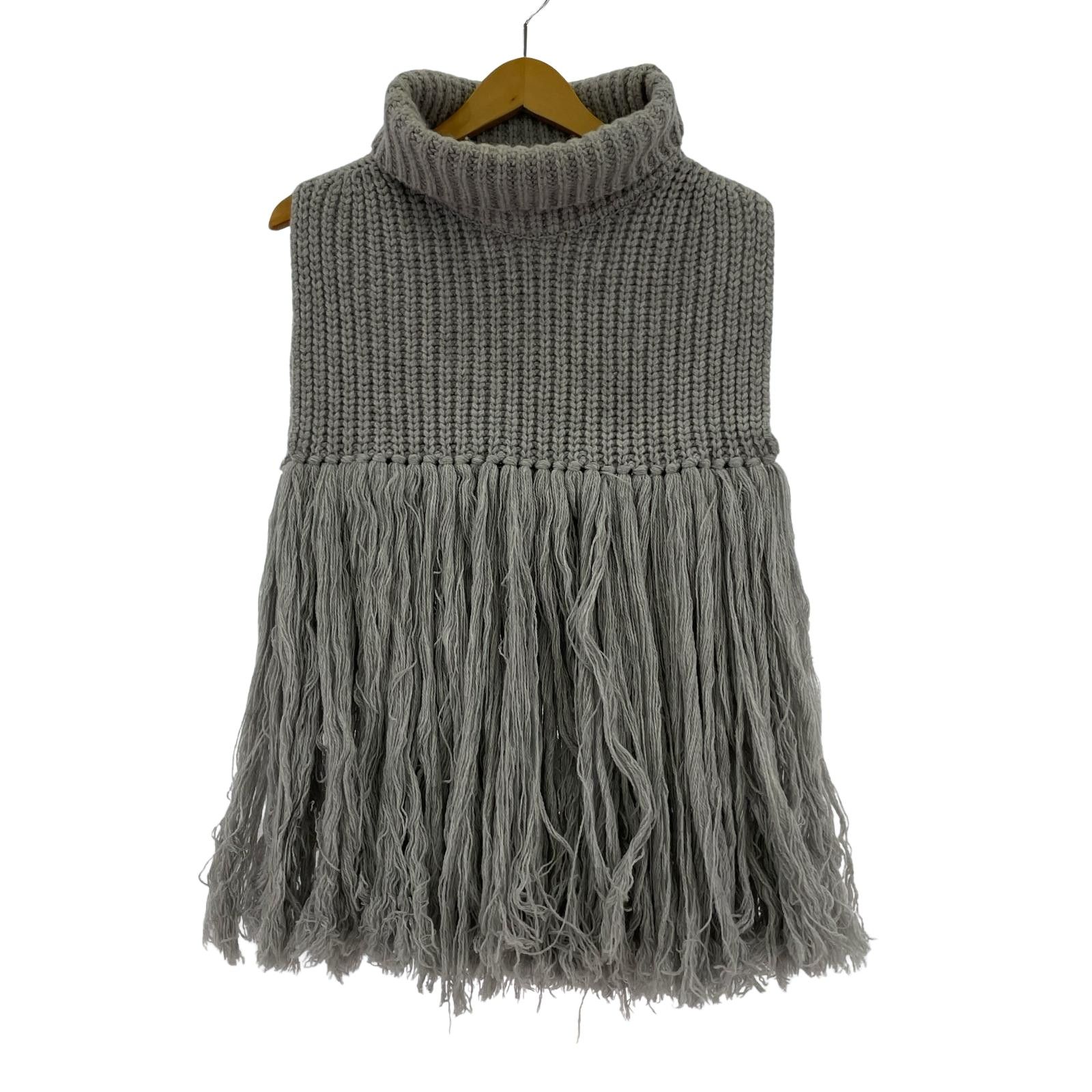 未使用！HYKE フリンジ付きニットベスト HYKE ﾌﾘﾝｼﾞﾆｯﾄﾍﾞｽﾄ FREE ｸﾞﾚｰ - メルカリ