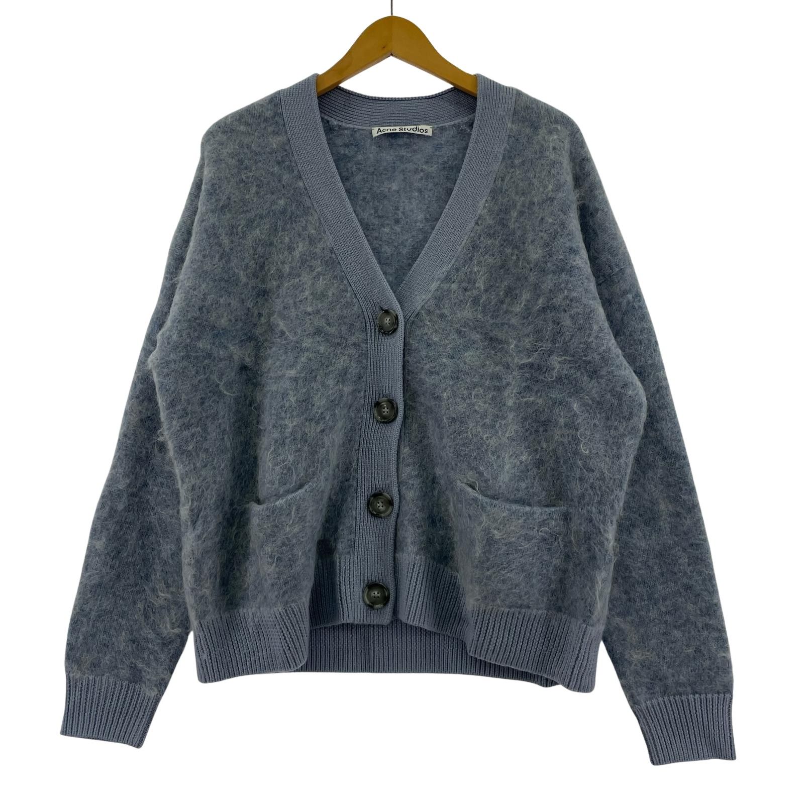 Acne Studios Wool mohair cardigan XXS ﾌﾞﾙｰ - メルカリ
