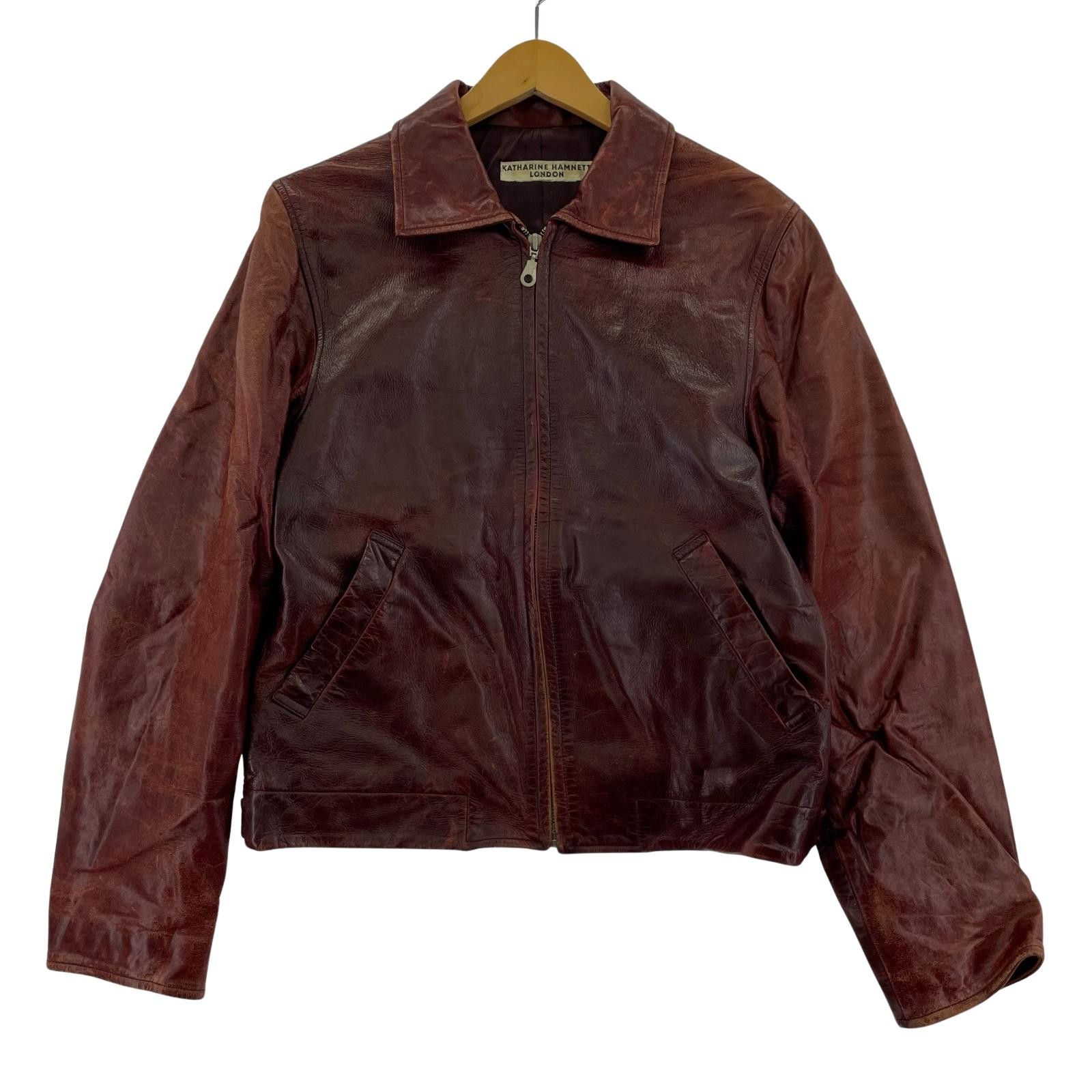 KATHARINE HAMNETT ﾚｻﾞｰｼﾞｬｹｯﾄ ﾚｯﾄﾞ - メルカリ