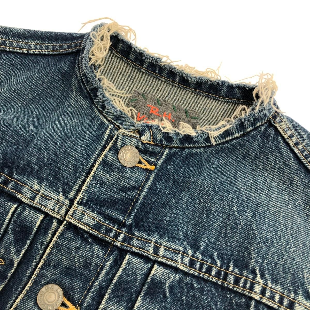 ロンハーマンヴィンテージ　ノーカラーデニムジャケット　Gジャン Ron Herman VINTAGE ロンハーマンヴィンテージ ノーカラーデニム