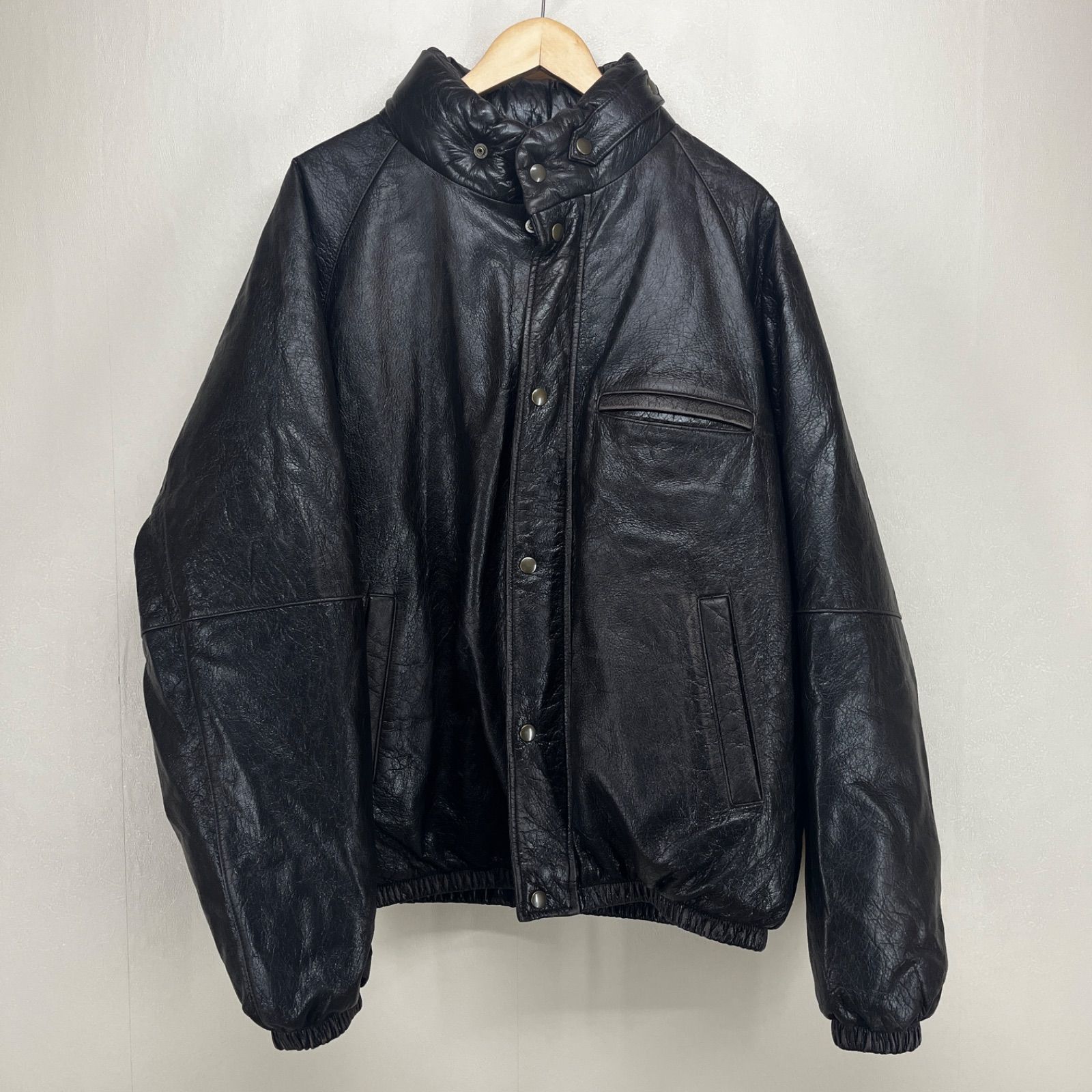 パブロヴィンチ Leather down jacket (ダークブラウン/M) - メルカリ