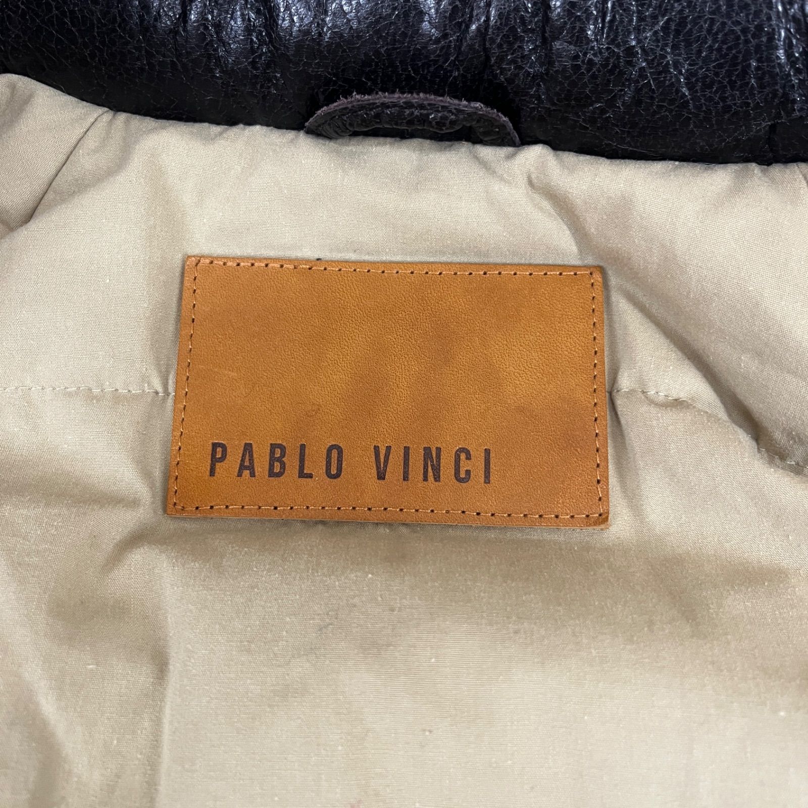 PABLO VINCI Leather down jacket 02 サイズM Pablo Vinci, Leather down jacket, kinema
