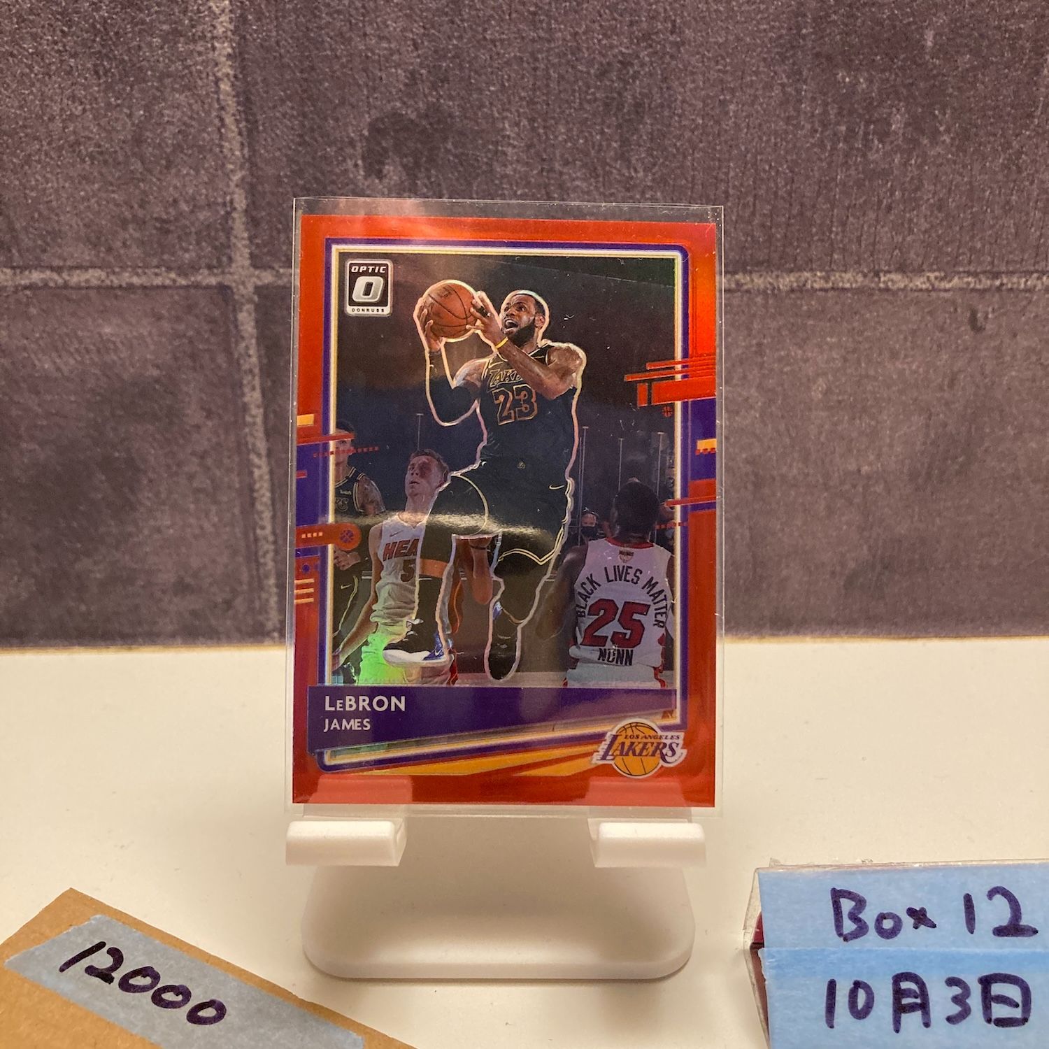 2020 21 Panini Donruss Optic LeBron James 01 99 Los Angeles Lakers Orange Prizm ファーストナンバー First Number カード