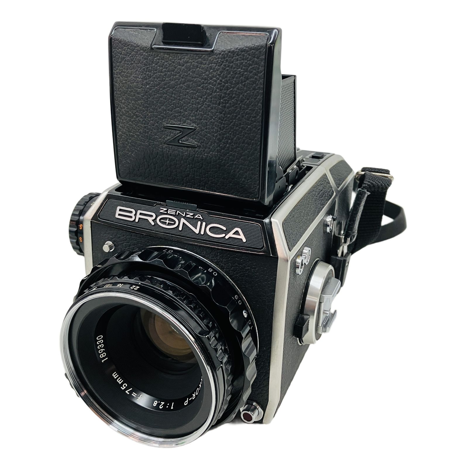 ZENZA BRONICA EC 6 x 6判 中判カメラ Nikon NIKKOR-P F 2.8 75 mm レンズセット フィルムカメラ ゼンザブロニカ