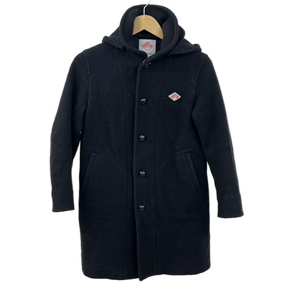 DANTON ダントン コート サイズ36 S レディース - 黒 長袖 フード着脱可 冬