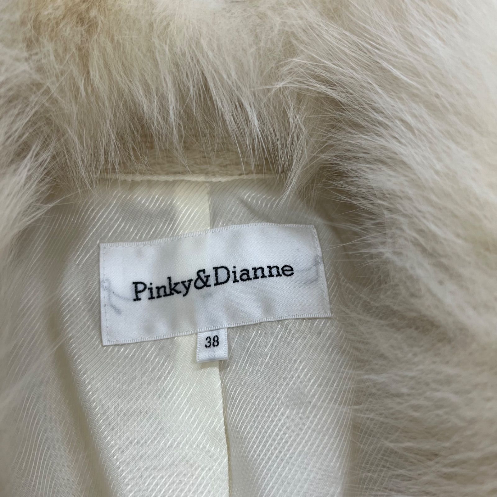 Pinky&Dianne ピンキーアンドダイアン ファーコート ツイード ショート 