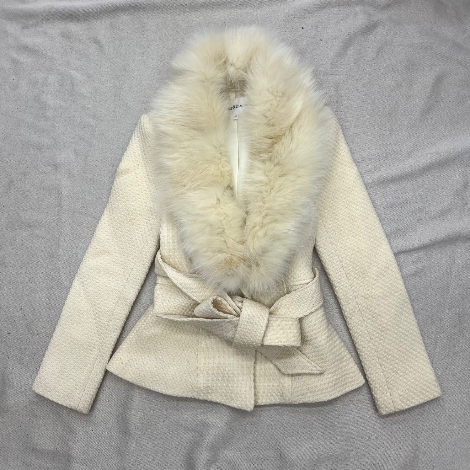 Pinky&Dianne ピンキーアンドダイアン ファーコート ツイード ショート