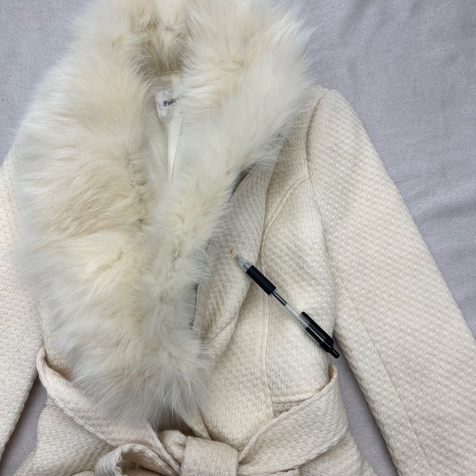 Pinky&Dianne ピンキーアンドダイアン ファーコート ツイード ショート