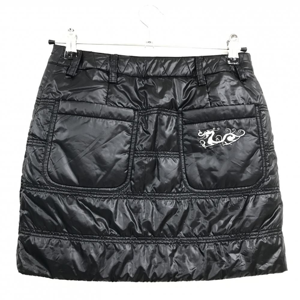超 ダンスウィズドラゴン 中綿リバーシブルスカート 黒×アイボリー レディース 1 S ゴルフウェア Dance With Dragon