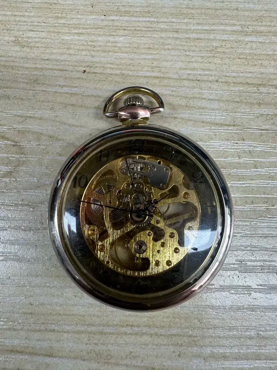 ポラリス スケルトン 手巻き 機械式 懐中時計 47 mm