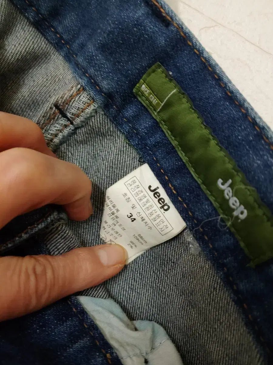 Jeep パッチワーク デニム ハーフパンツ 7分