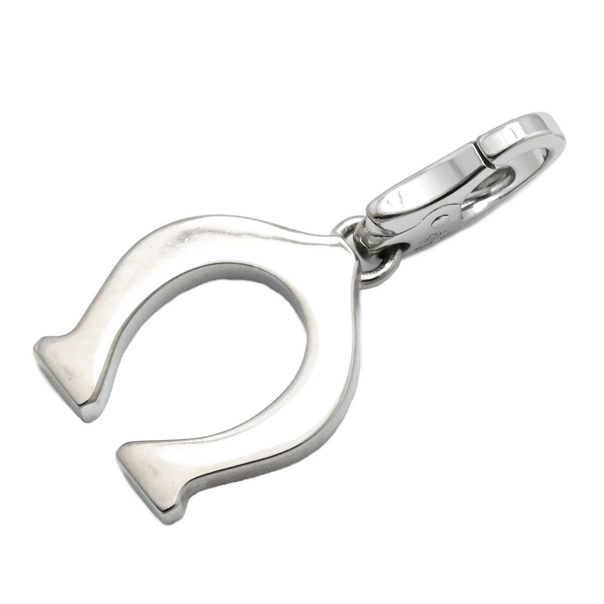 カルティエ CARTIER 750 WG K 18 ホワイトゴールド 馬蹄 ホースシュー チャーム ペンダントトップ ダイヤモンド5 P メンズ レディース