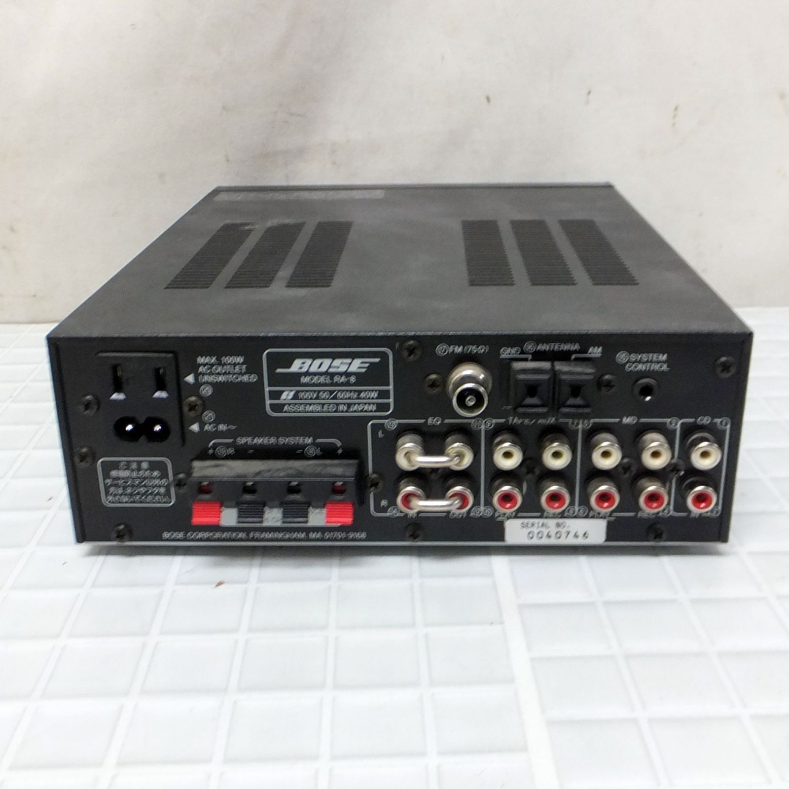 BOSE AM/FMチューナー アンプ RA-8 動作品 RA-8 BOSE レシーバーアンプ