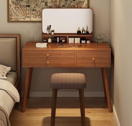 大好評 ドレッサー ドレッサーテーブル コンパクト 化粧台 木製素材 椅子付き 鏡付き シンプル 美しい ライト付き 鏡台 梳 台 コンパクトドレッサー