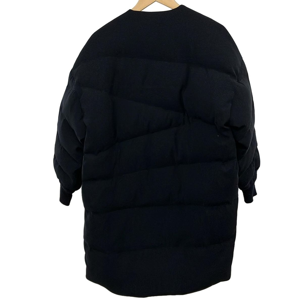 ま*ま様 ENFÖLD ブラック ダウンジャケット 38 ENFOLD - SATIN QUILTED JACKET / ダウンジャケット / レディース