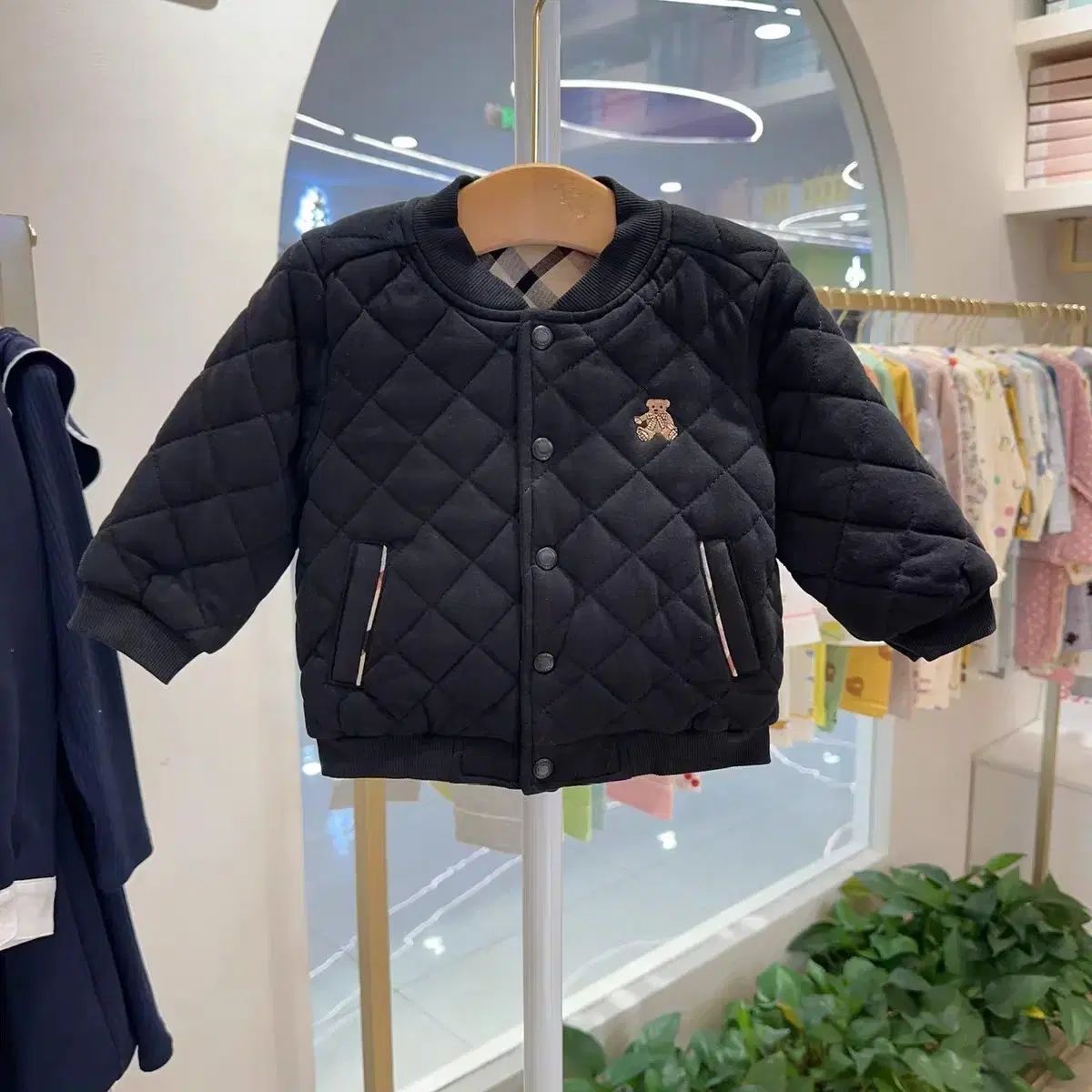 新 ダックスベイビー キルティング ジャケット ブラック