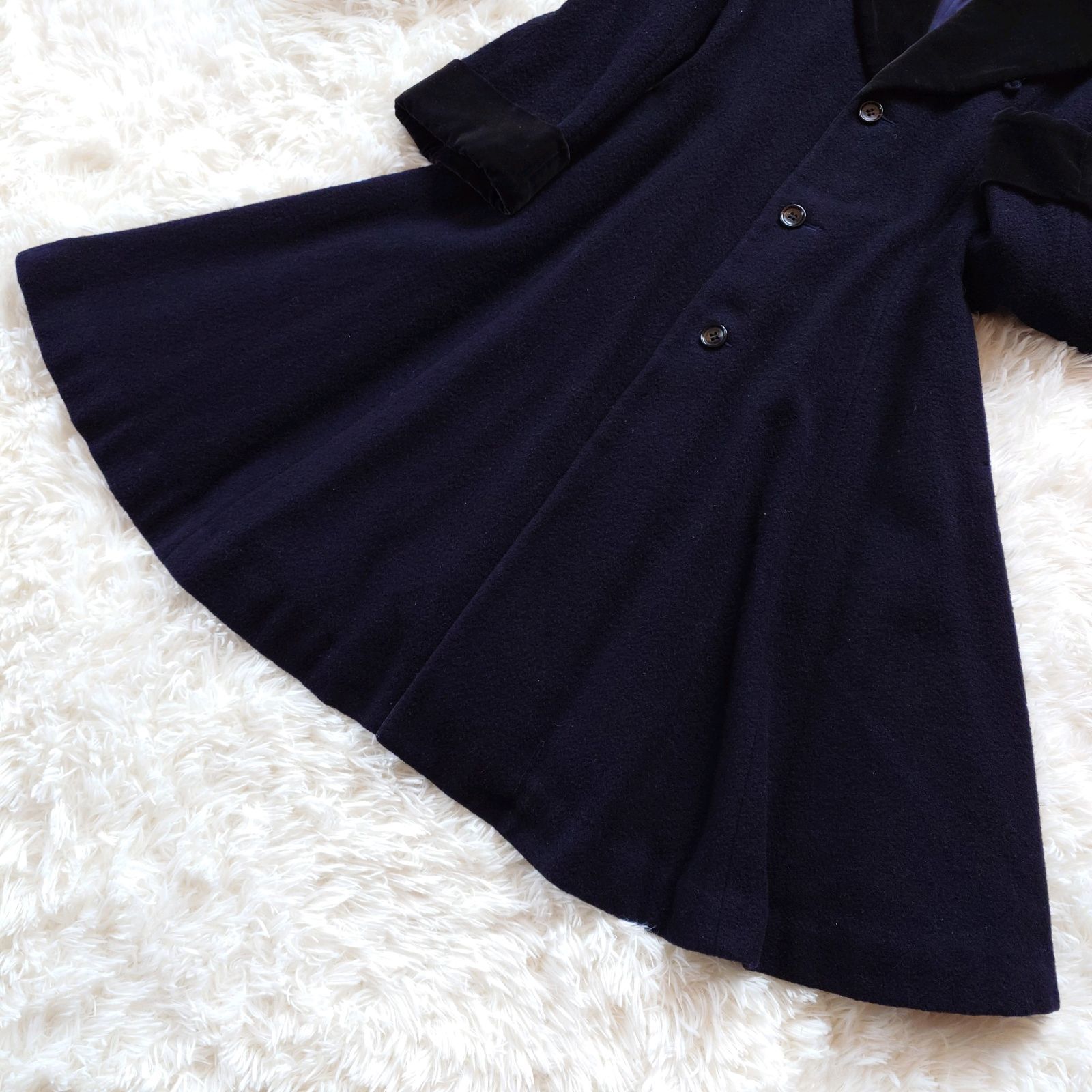 希少 90s コムデギャルソン ベロア ショールカラー セーラー フレア