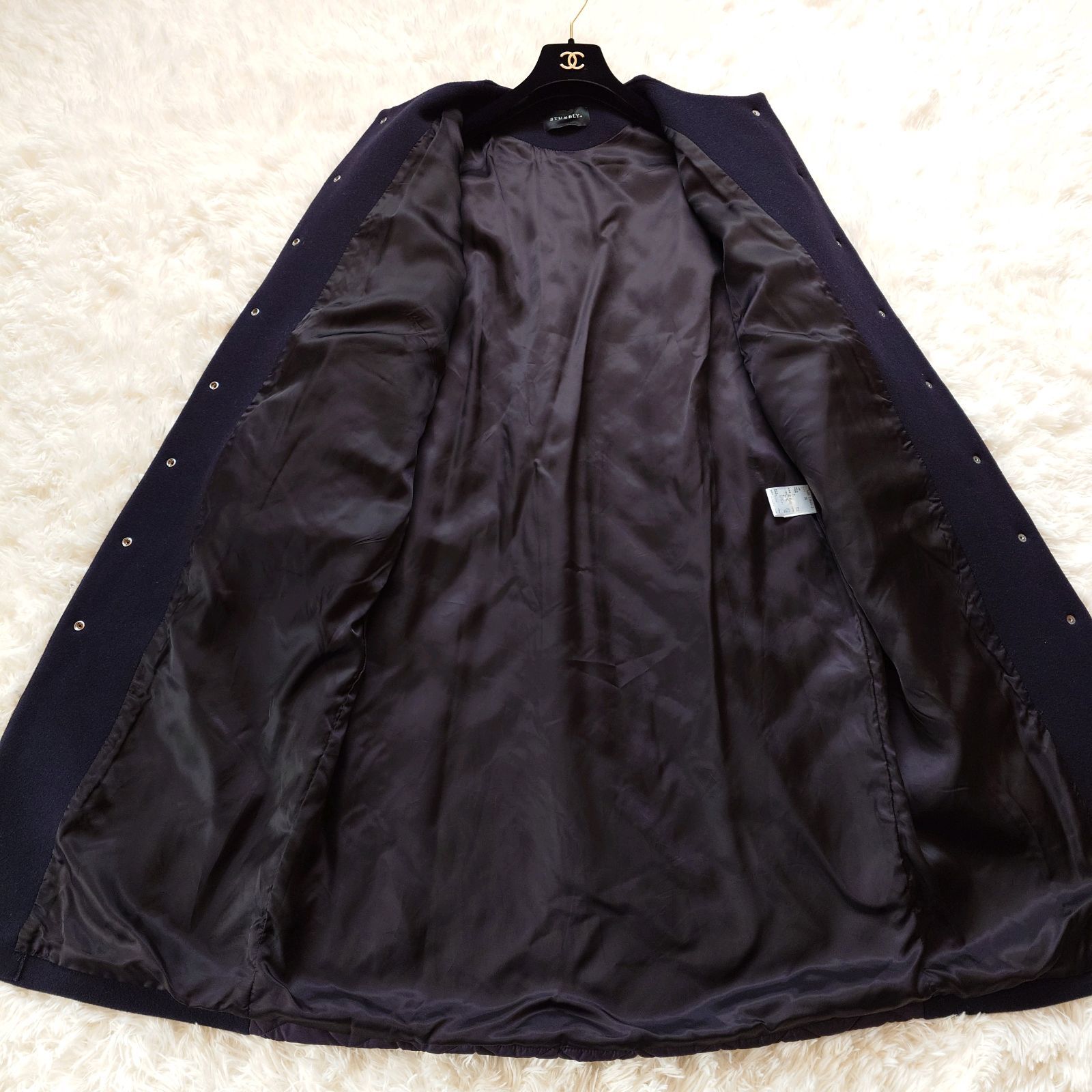 STUMBLY スタンブリー QUILTED DETACHABLE ロングコート ノーカラー 
