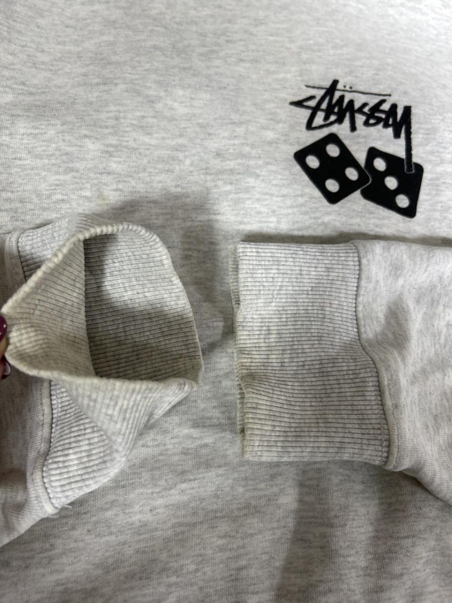 STUSSY ステューシー サイコロロゴ スウェット sizeXL/グレー