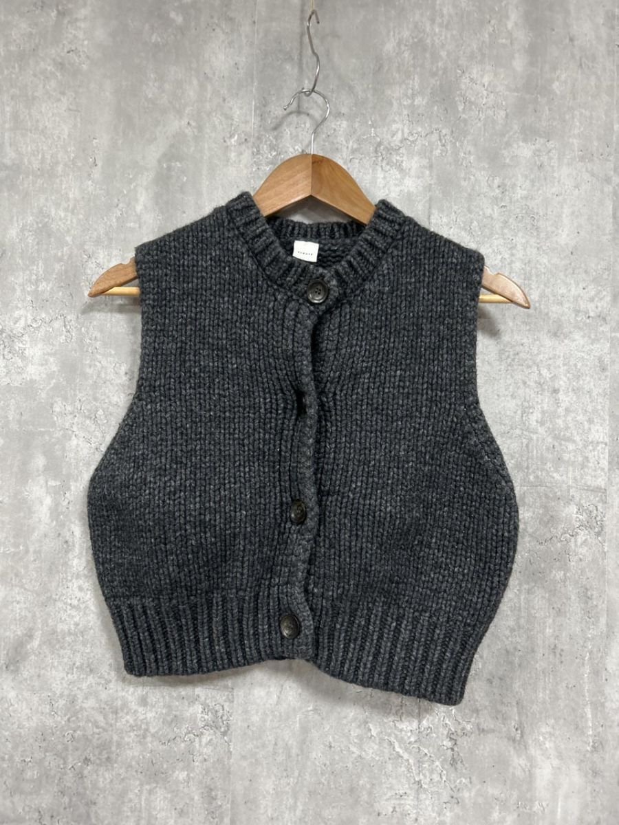 かぐれ アーバンリサーチ ラムウール ボタン ニット ベスト sizeF