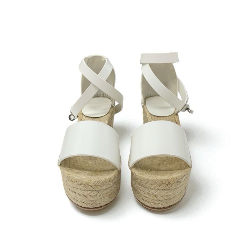 エルメス HERMES ティポリ サンダル 靴 シューズ レザー ホワイト 白