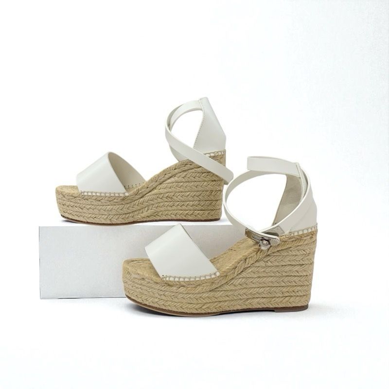 エルメス HERMES ティポリ サンダル 靴 シューズ レザー ホワイト 白