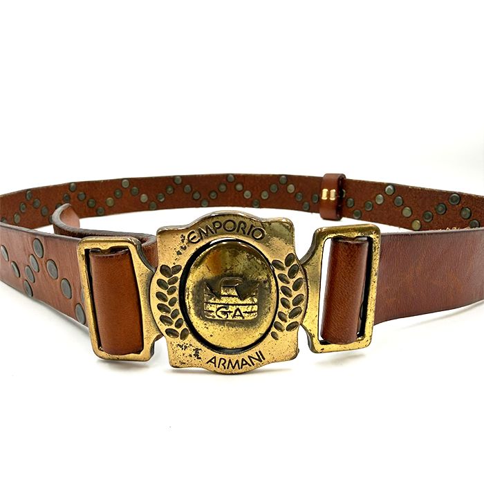EMPORIO ARMANI エンポリオ・アルマーニ 本革 スタッズ ベルト