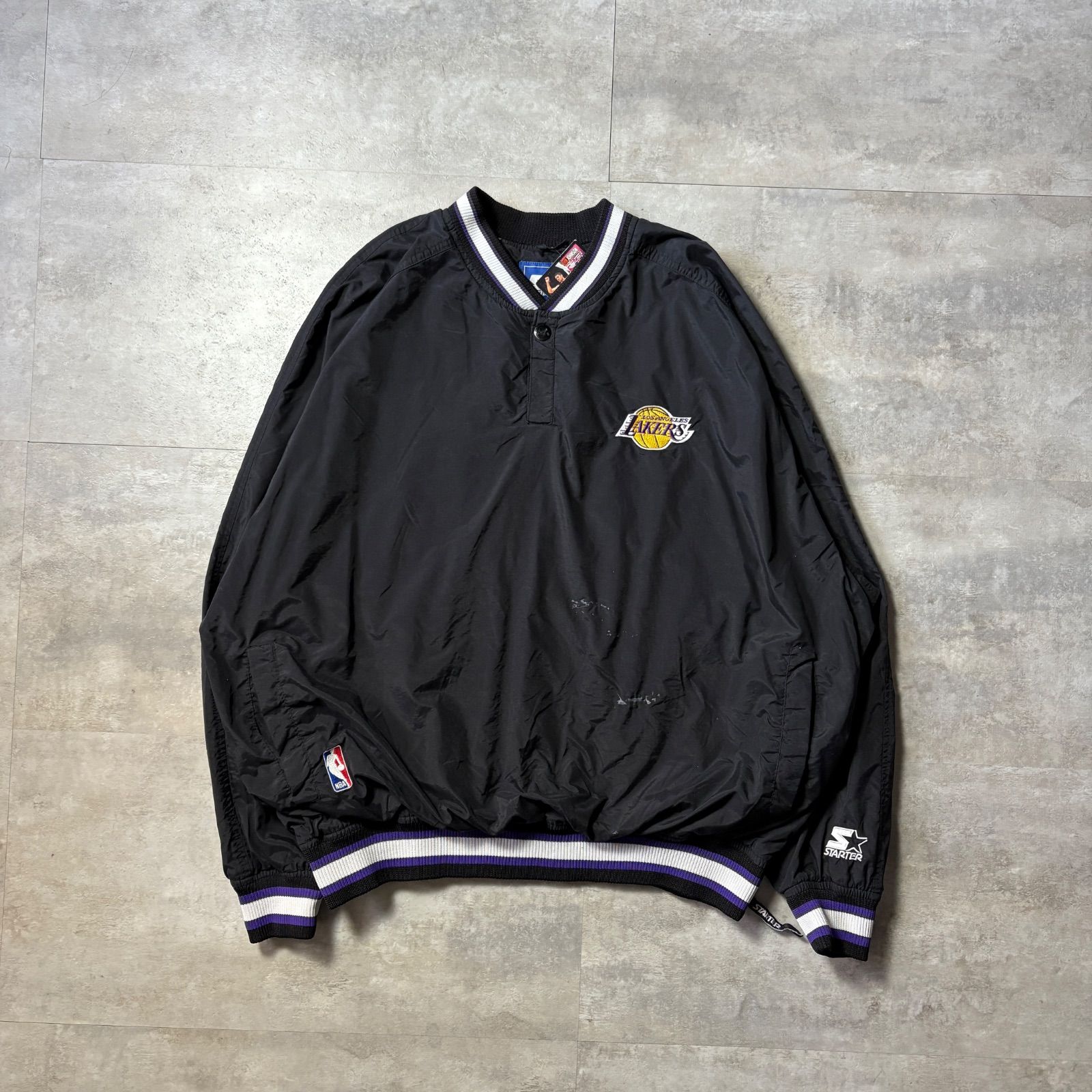 starter NBA Los Angeles LAKERS 2024 ナイロンプルオーバー スナップ