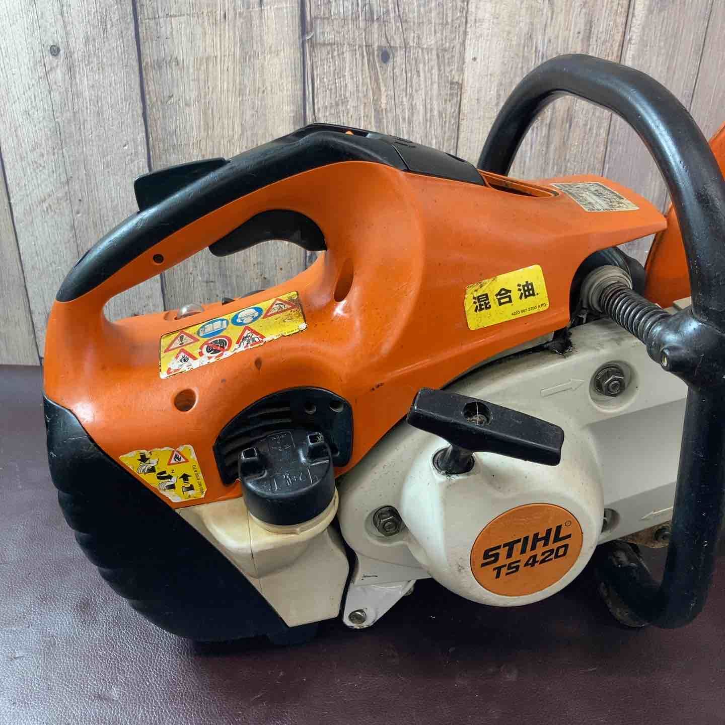  品 スチール STIHL エンジンカッター TS 420 700 プライマリーポンプ ブレード 交換済 コンクリートカッター 切削工具 切削 切断 穴あけ