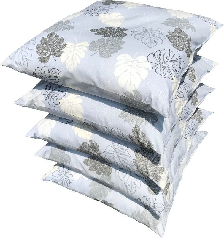 座布団カバー 55 x 59 セット Aモンステラ グレー 座布団 カバー