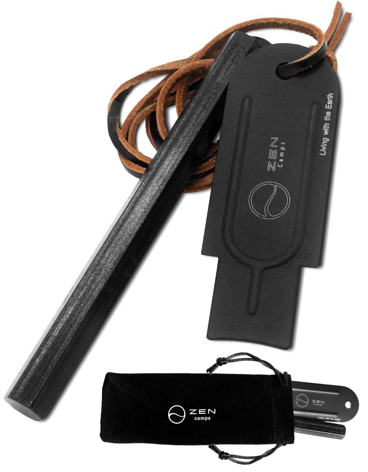 ZEN Camps ファイヤースターター 太 長い ヘキサ型 六角 フェロセリウム 火起こし 着火 火打石 メタルマッチ キャンプ ブッシュクラフト