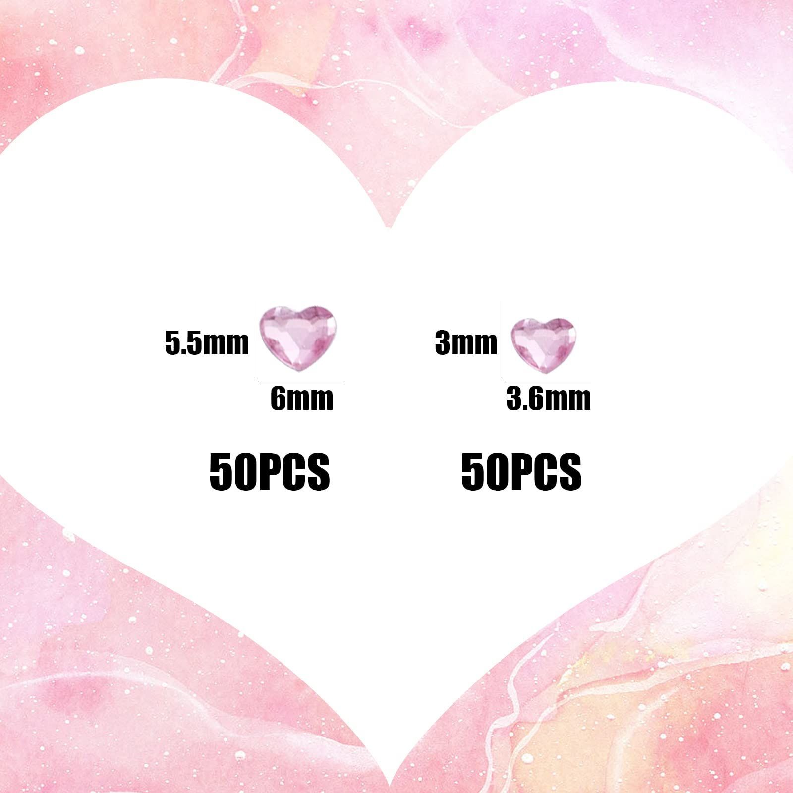  数量 ネイルパーツ ハート 約 入り 3 mm 6 ネイル ストーン D 立体 ぷっくり ハートストーン キラキラ ガラス ラインストーン ネイルアート デコパーツ レジン ジュエリーパーツ ピンク ネイルアート用品(筆など) ネイルケア