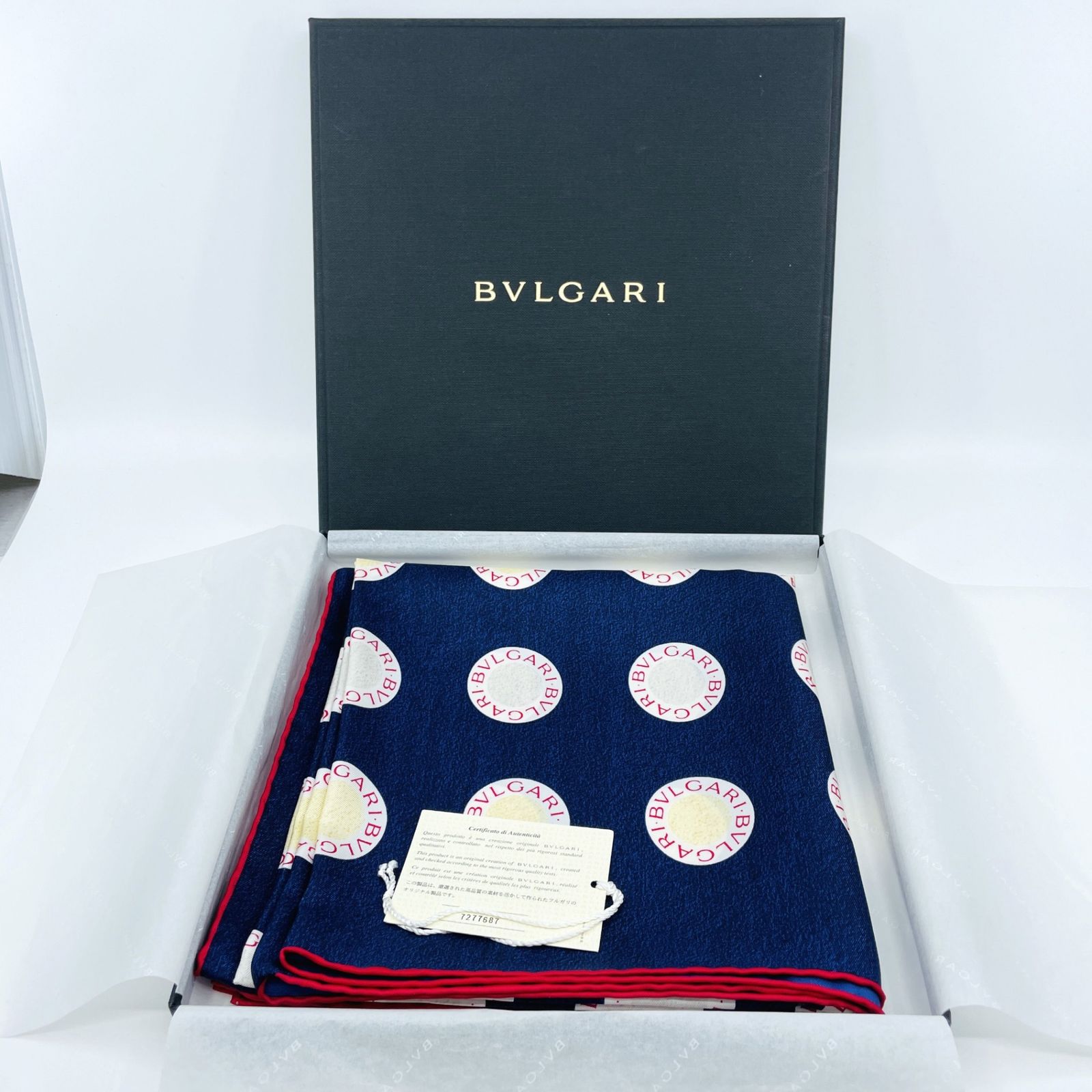 BVLGARI ブルガリ 大判スカーフ シルク 100％ 2024 スカーフ ブルガリ