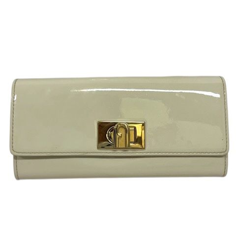 【中古】フルラ FURLA 1927 CONTINENTAL WALLET バレリーナ コンチネンタルウォレット 長財布 エナメル 白 ホワイト レディース フルラ FURLA 1927 CONTINENTAL WALLET バレリーナ コンチネンタル