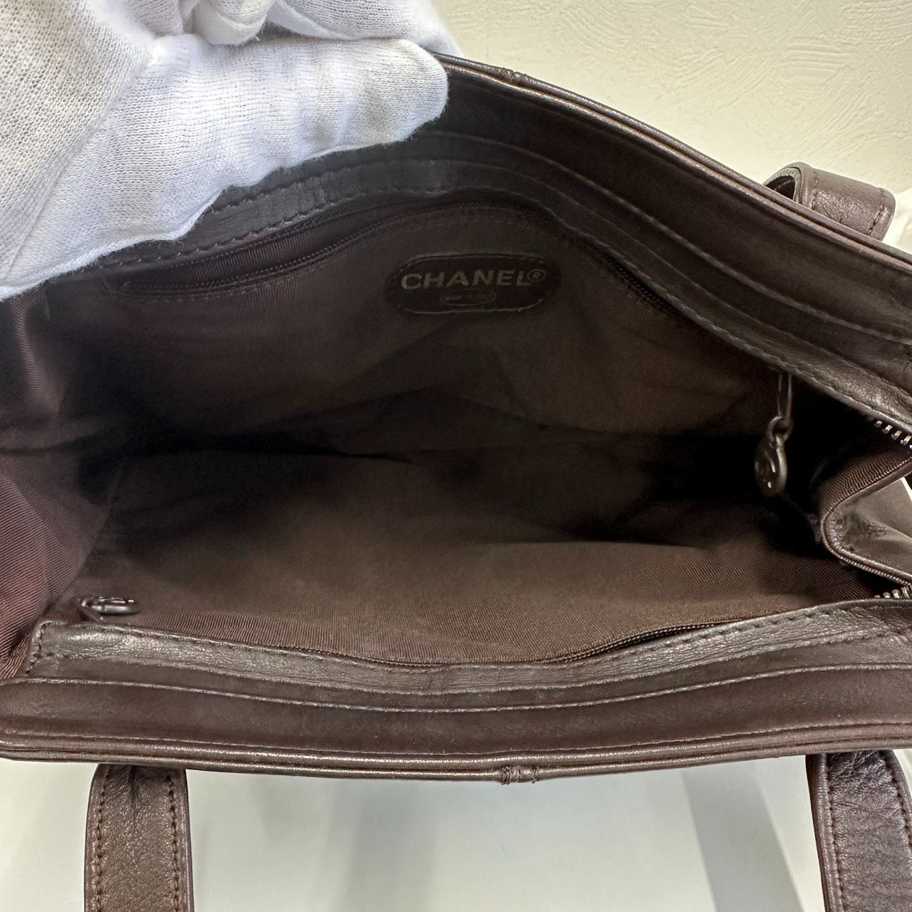 返品OK】CHANEL シャネル ココマーク ラムスキン トートバッグ シール