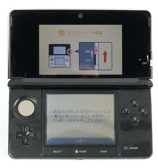 bn 6 任天堂 ニンテンドー3 DS コスモブラック CTR S KAAA 本体のみ 液晶画面いたみ