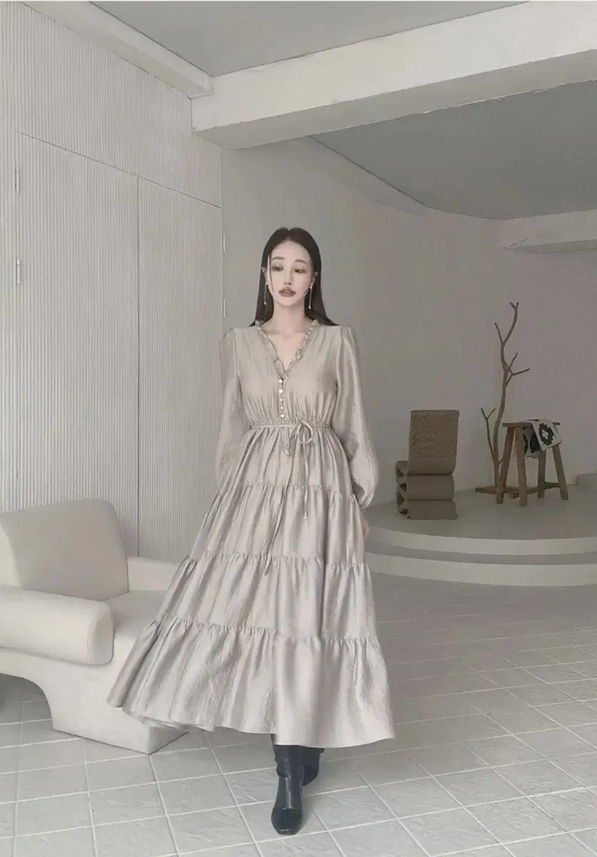 FactTheNerD ドンヤドール ウイスキー IN ダン ドレス ロイヤル カーキ COLOR ロング ONE PIECE