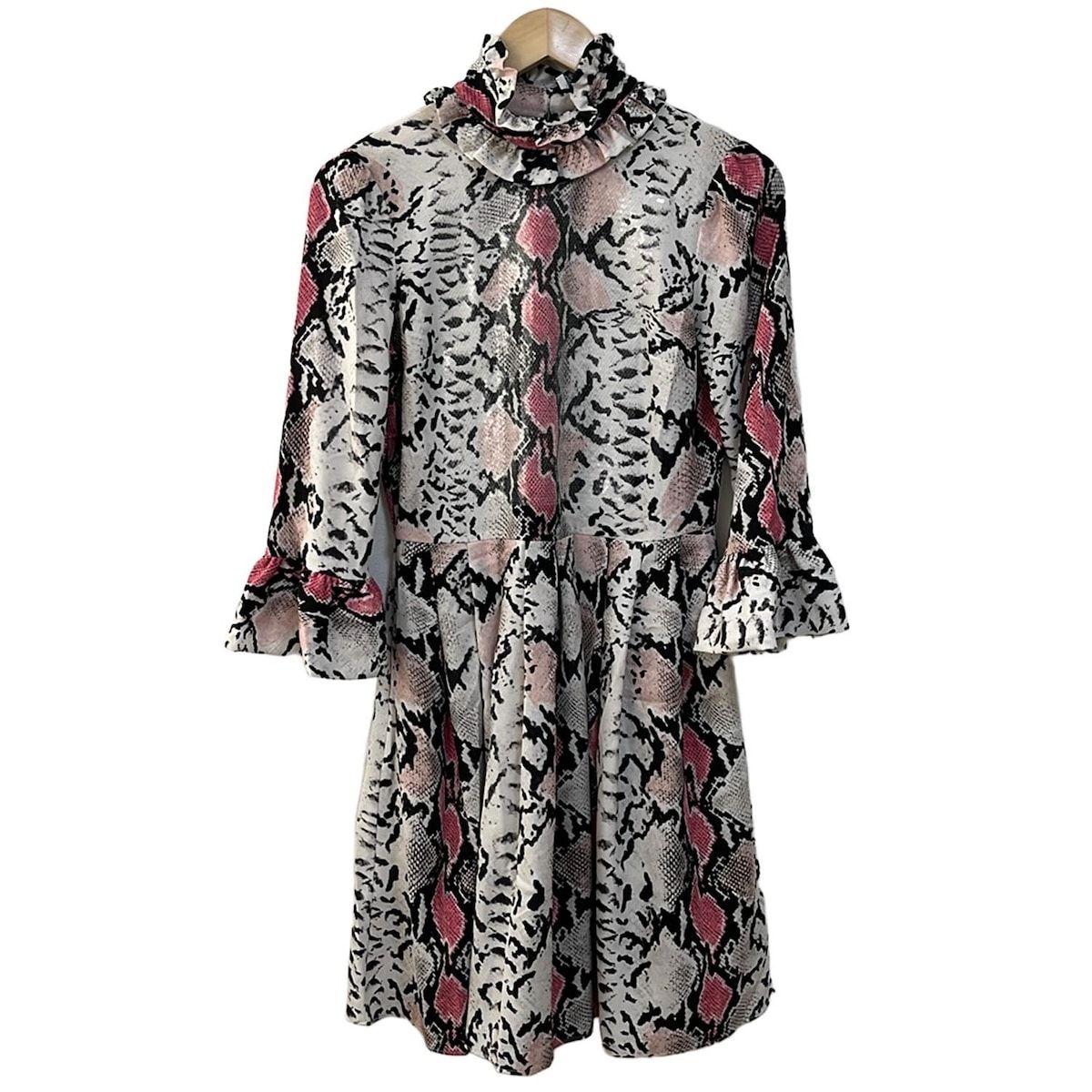 BLUGiRL ブルーガールブルマリン ワンピース サイズ40 M レディース アイボリー 黒 マルチ