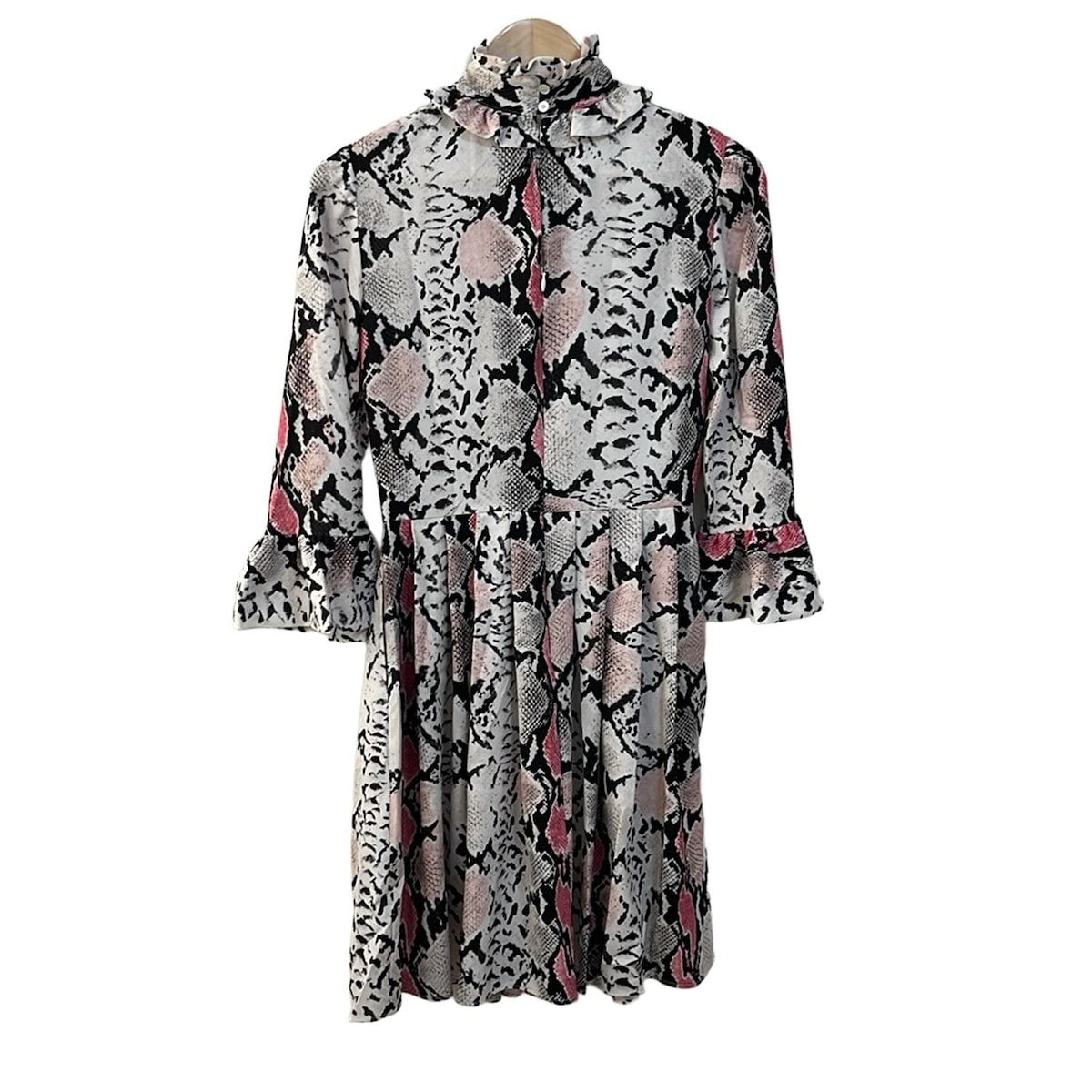 BLUGiRL ブルーガールブルマリン ワンピース サイズ40 M レディース - アイボリー×黒×マルチ